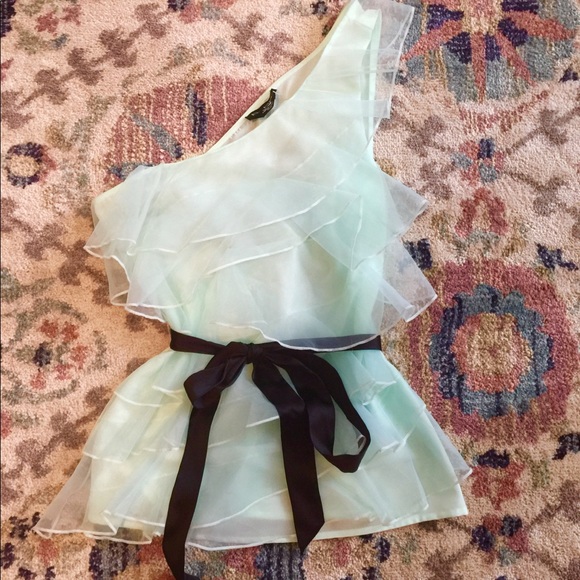 NWT BEBE Bailey Organza Top - Picture 3 of 4